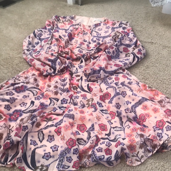 🌸NEW🌸 Ann Taylor Loft Pink Flower Dress - Picture 1 of 15